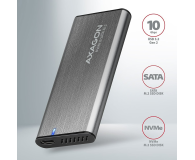 Axagon EEM2-SG2, USB-C 10Gbps - M.2 NVMe & SATA SSD RAW box - 1353424 - zdjęcie 4